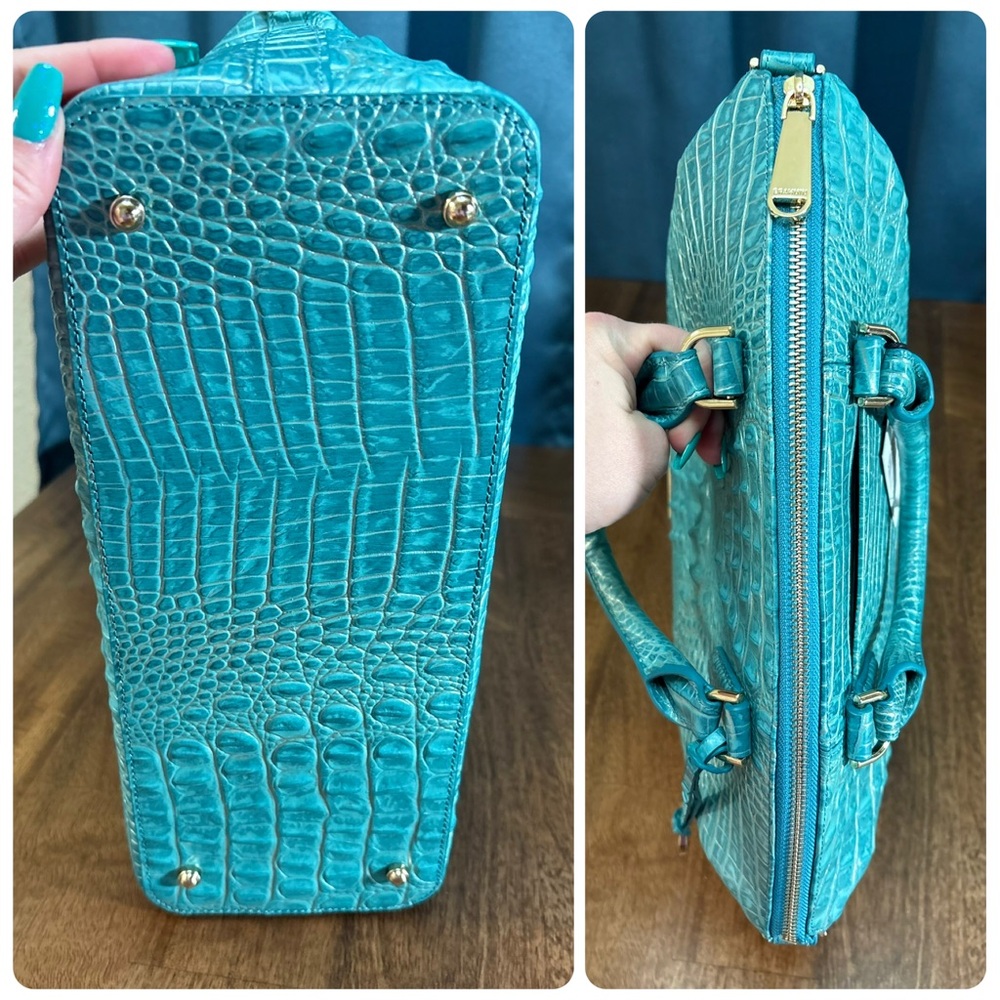 **SOLD**Brahmin NWT Lrg. Duxbury & Veronica - Mermaid Green - PERFECT EYE - Picture 5 of 16